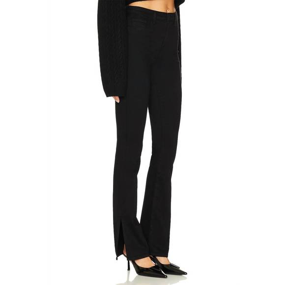 NEW L'AGENCE abilene high-rise boot slit pants in noir - Picture 2 of 4